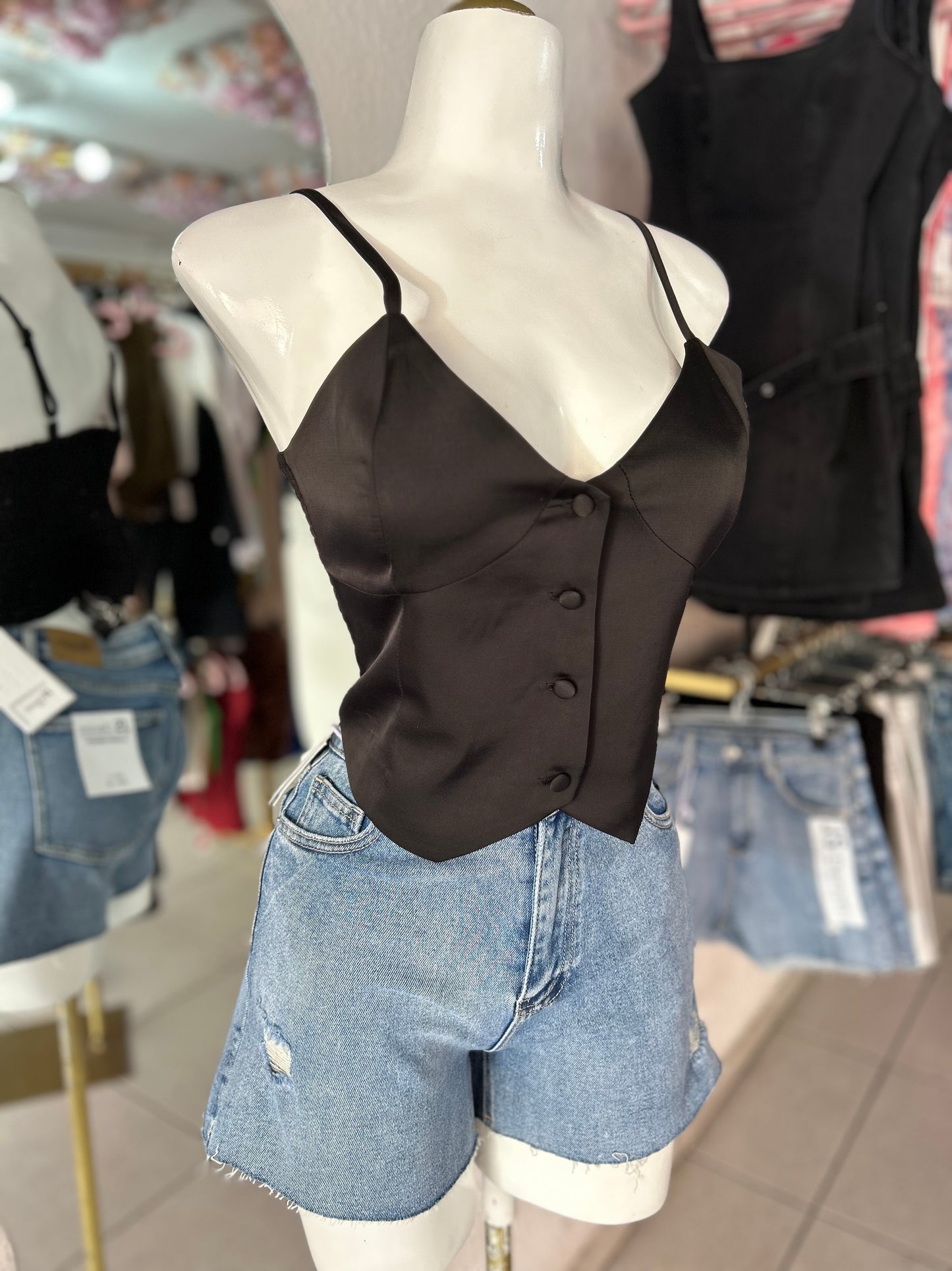 Short demin claro