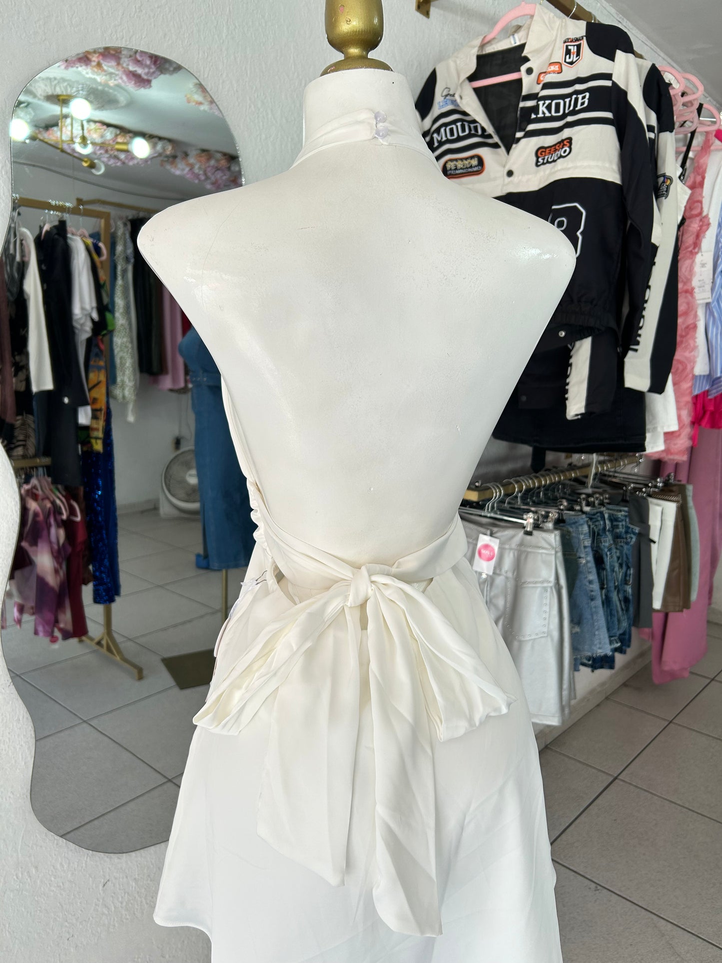 Vestido satin blanco