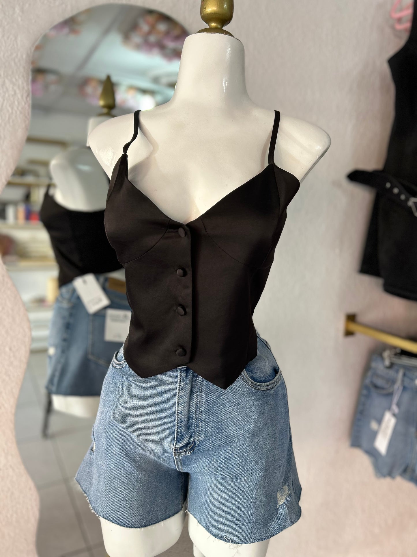Short demin claro