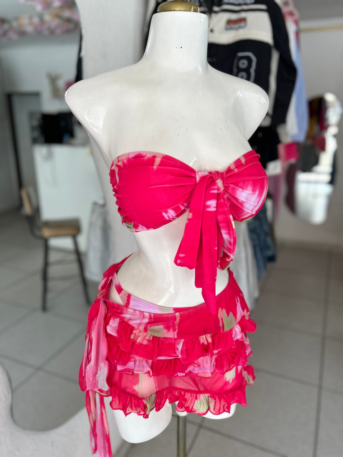 Traje de baño rosa brisa 3 pz