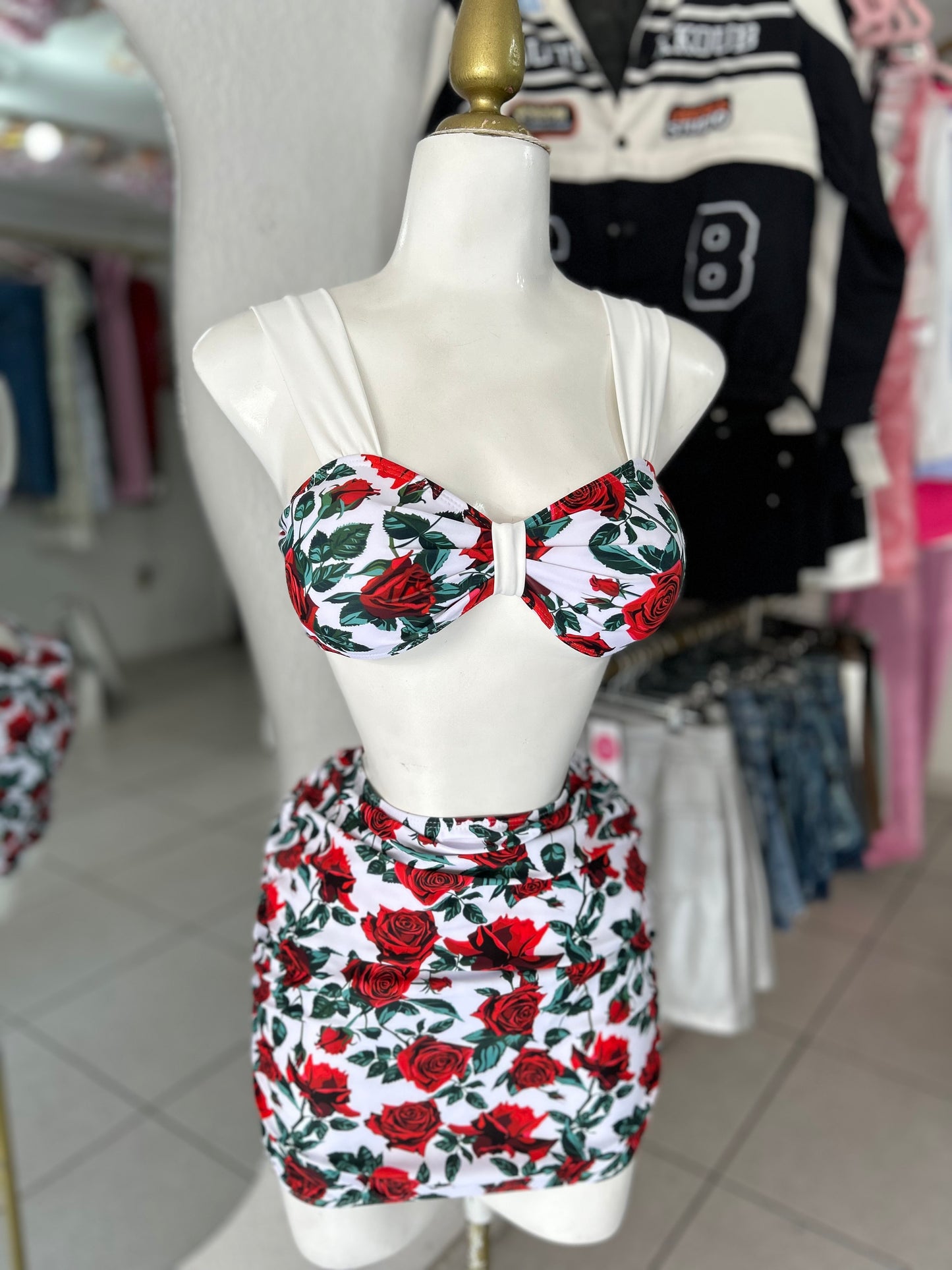 Traje de baño roses 3 pz