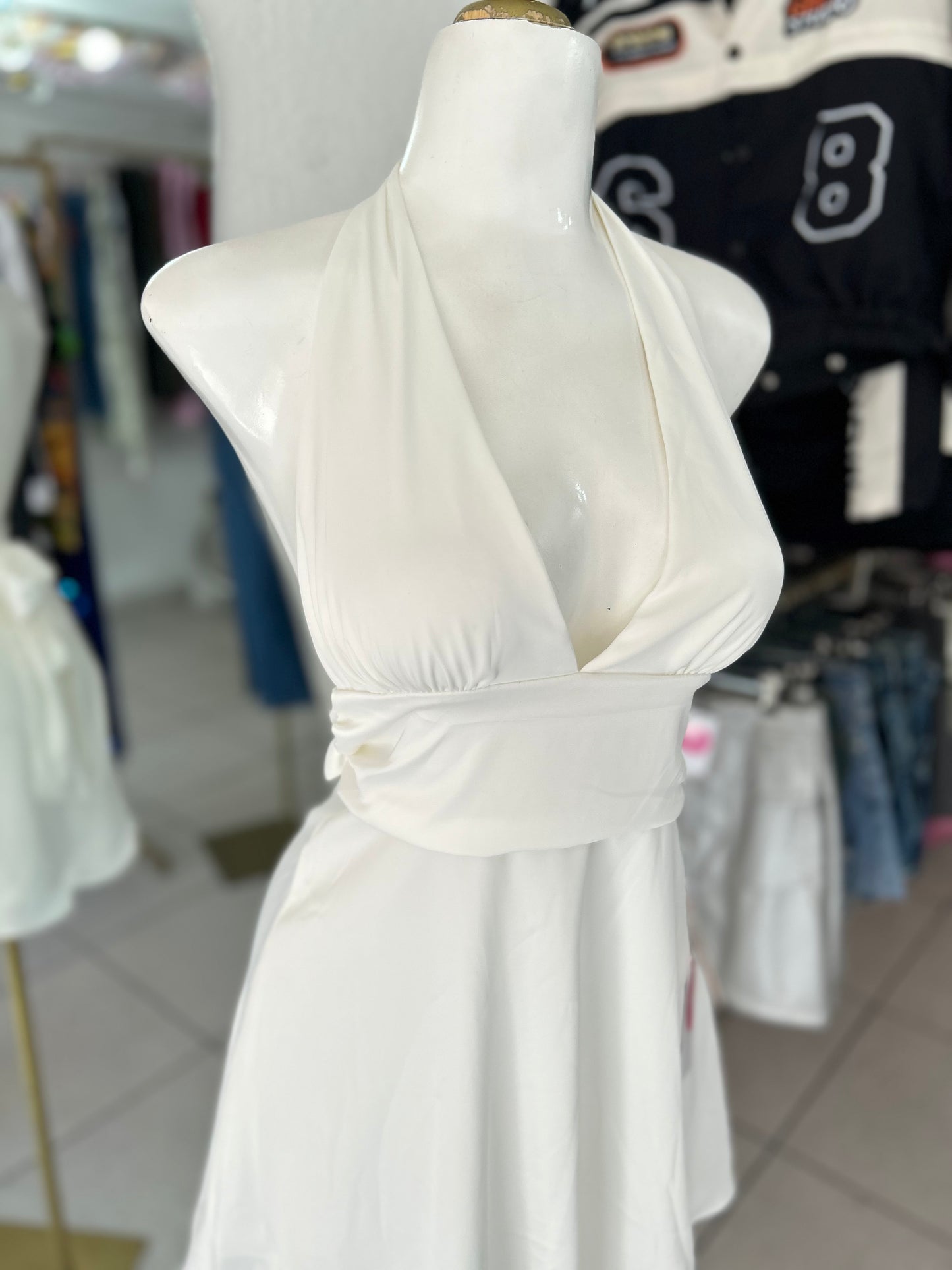Vestido satin blanco