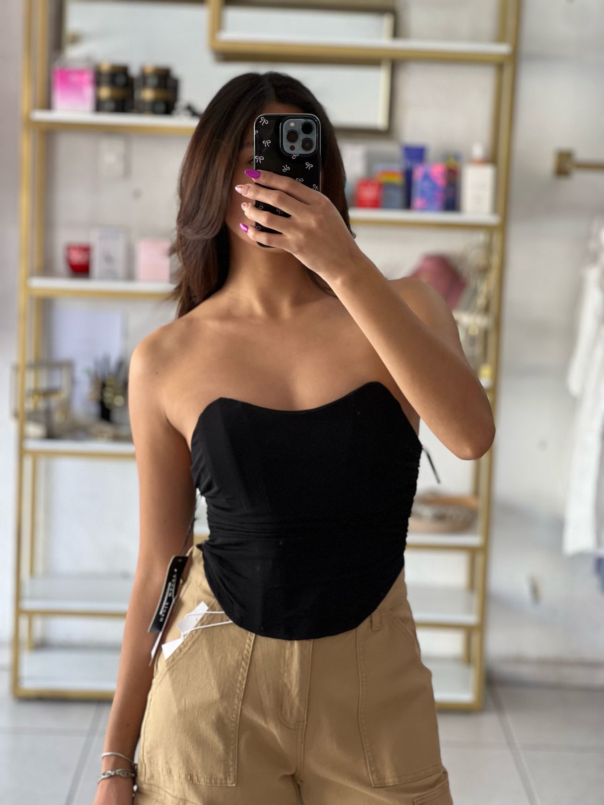 CORSET NEGRO MESH