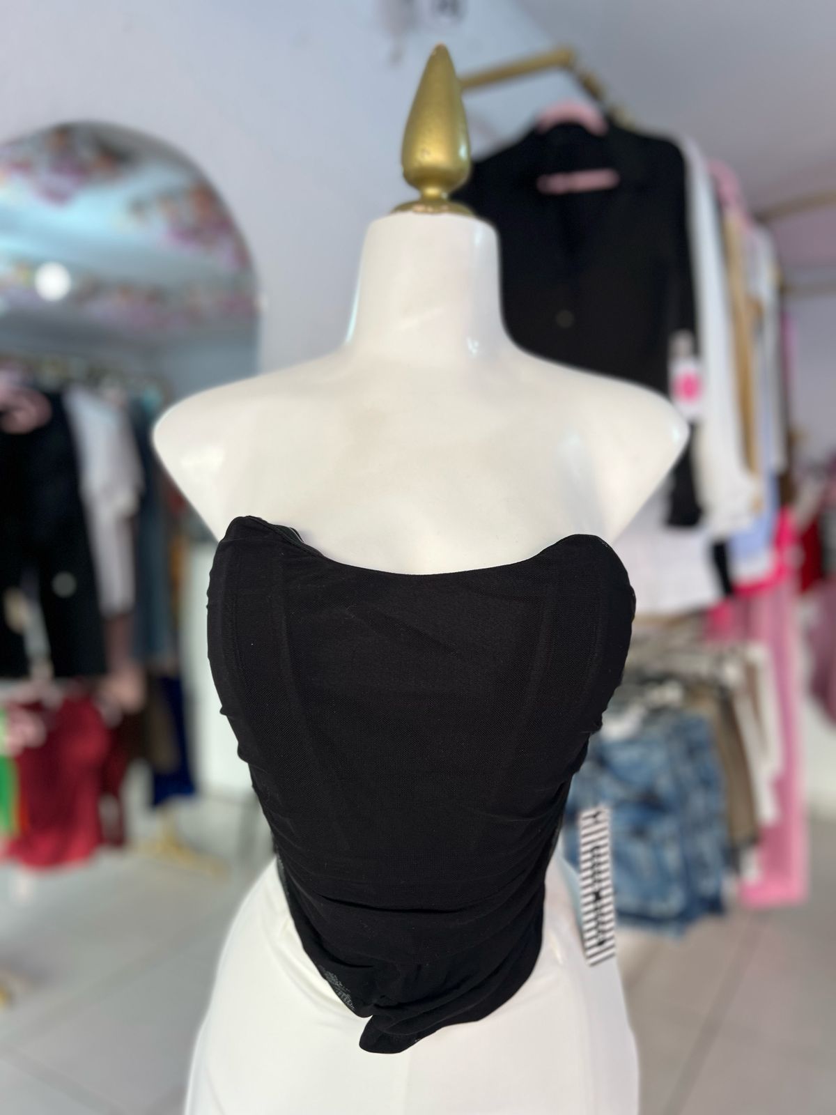 CORSET NEGRO MESH