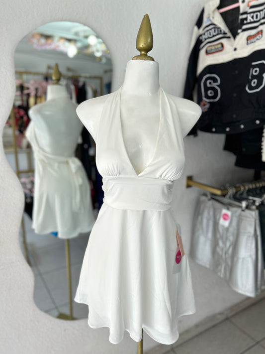 Vestido satin blanco