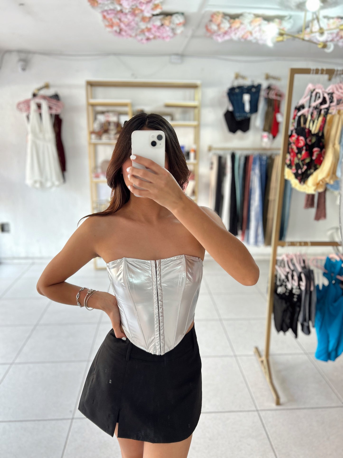 Corset plateado