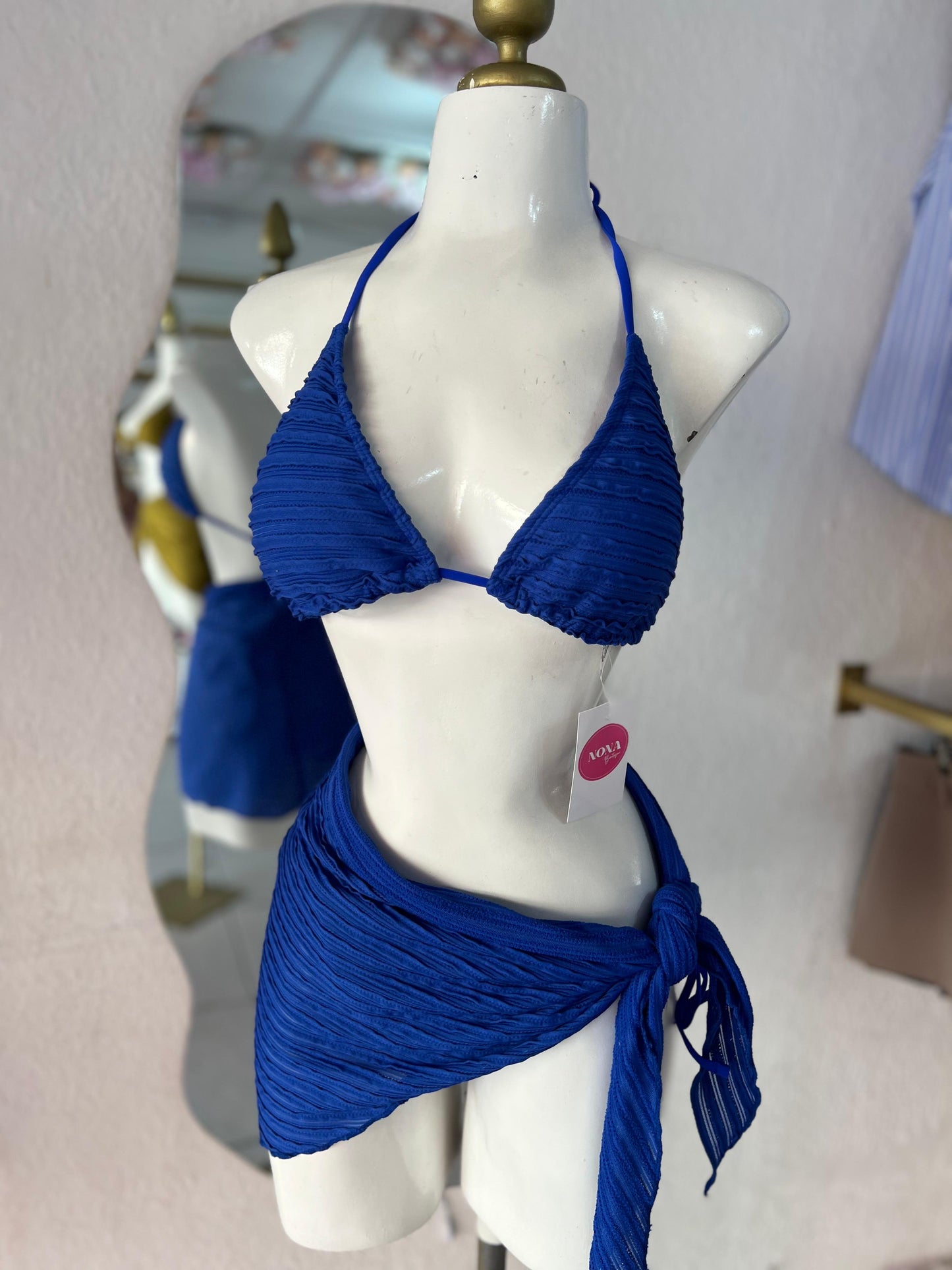 TRAJE DE BAÑO AZUL REY 3PZ