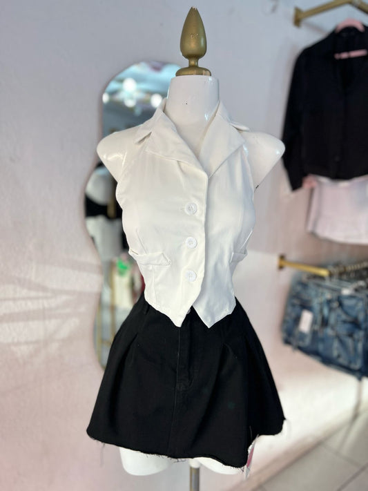 TOP CHALECO BLANCO