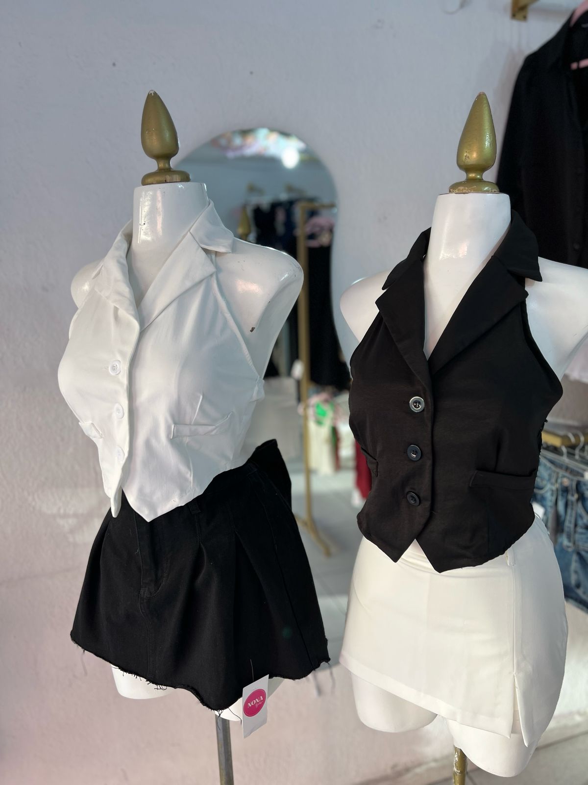 TOP CHALECO BLANCO