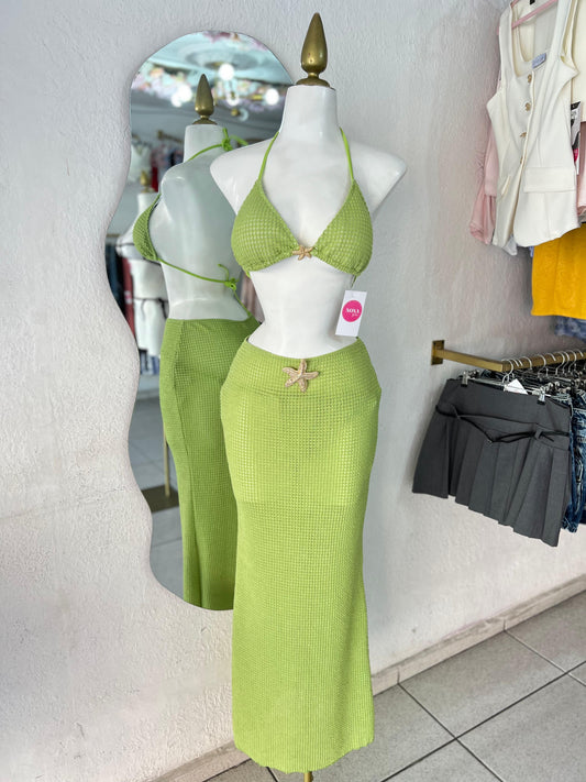 TRAJE DE BAÑO VERDE ESTRELLA DE MAR