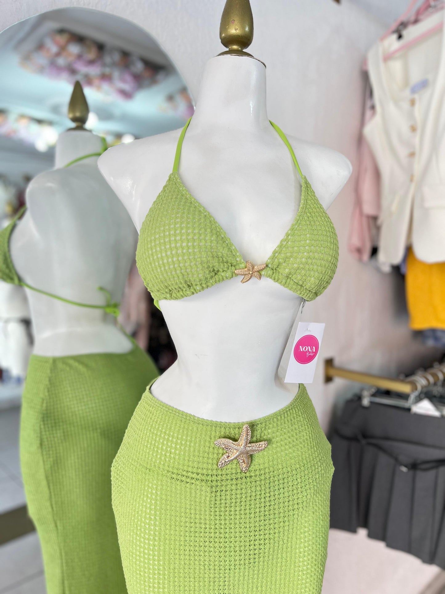 TRAJE DE BAÑO VERDE ESTRELLA DE MAR